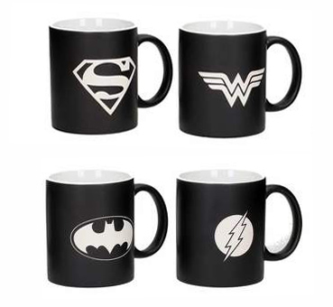 DC COMICS - Set De 4 Mugs Justice League / DC Universe (Gravure Laser)