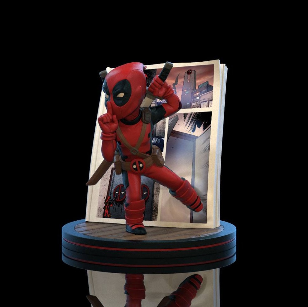MARVEL - Figurine Deadpool Q-Fig 4D 10 cm