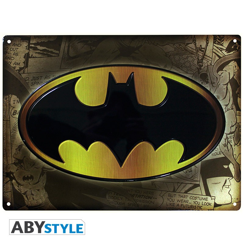 DC COMICS - Plaque Métal Batman (28 x 38)