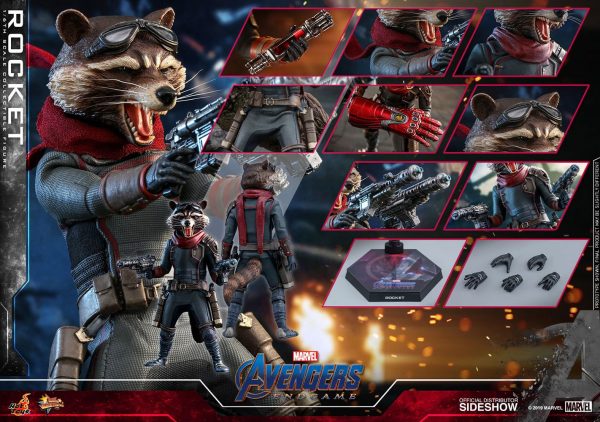 MARVEL - Figurine 1/6 Rocket Raccoon Movie Masterpiece Avengers Endgame – Image 6
