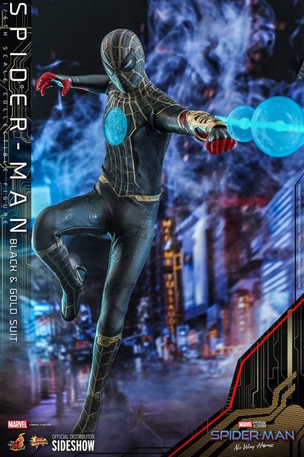 MARVEL - Figurine Spider-Man : No Way Home 1/6 Movie Masterpiece (Black and Gold Suit) 30 cm – Image 3