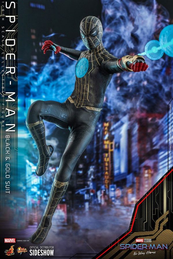 MARVEL - Figurine Spider-Man : No Way Home 1/6 Movie Masterpiece (Black and Gold Suit) 30 cm – Image 4