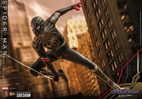 MARVEL - Figurine Spider-Man : No Way Home 1/6 Movie Masterpiece (Black and Gold Suit) 30 cm – Image 9