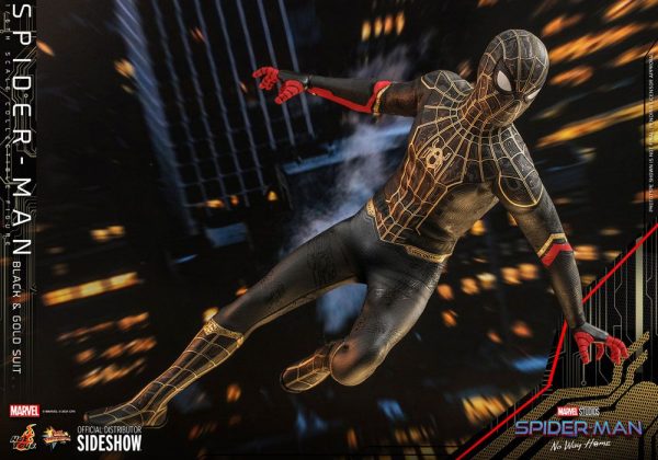 MARVEL - Figurine Spider-Man : No Way Home 1/6 Movie Masterpiece (Black and Gold Suit) 30 cm – Image 11