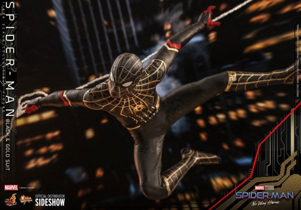 MARVEL - Figurine Spider-Man : No Way Home 1/6 Movie Masterpiece (Black and Gold Suit) 30 cm – Image 12
