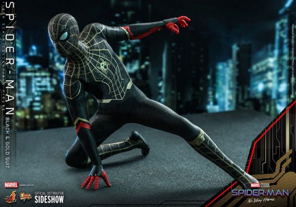 MARVEL - Figurine Spider-Man : No Way Home 1/6 Movie Masterpiece (Black and Gold Suit) 30 cm – Image 13