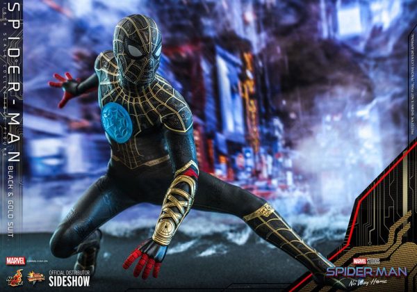 MARVEL - Figurine Spider-Man : No Way Home 1/6 Movie Masterpiece (Black and Gold Suit) 30 cm – Image 14