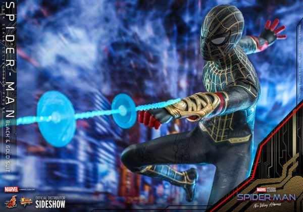 MARVEL - Figurine Spider-Man : No Way Home 1/6 Movie Masterpiece (Black and Gold Suit) 30 cm – Image 15
