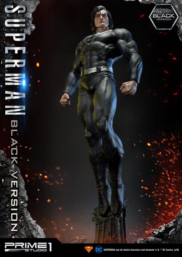 DC COMICS - Statuette Superman 1/3 Black Suit Version 106 cm – Image 2