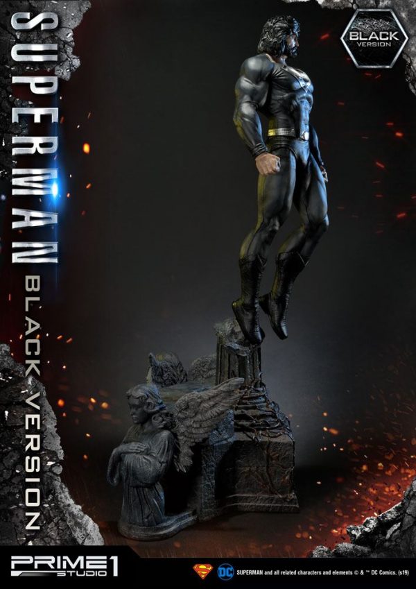 DC COMICS - Statuette Superman 1/3 Black Suit Version 106 cm – Image 5