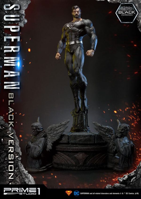 DC COMICS - Statuette Superman 1/3 Black Suit Version 106 cm – Image 7