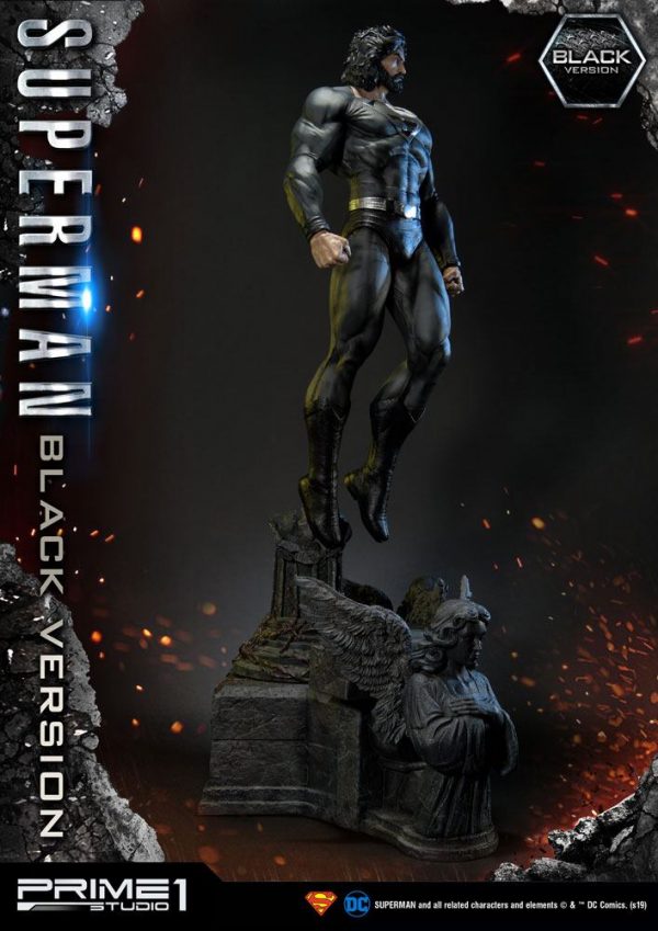 DC COMICS - Statuette Superman 1/3 Black Suit Version 106 cm – Image 8