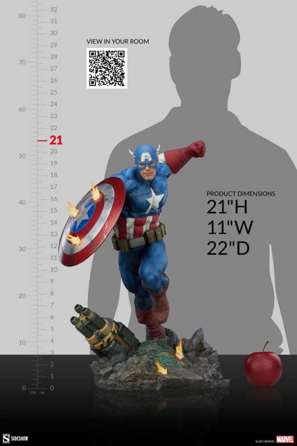 MARVEL - Statuette Premium Format Captain America 53 cm – Image 14