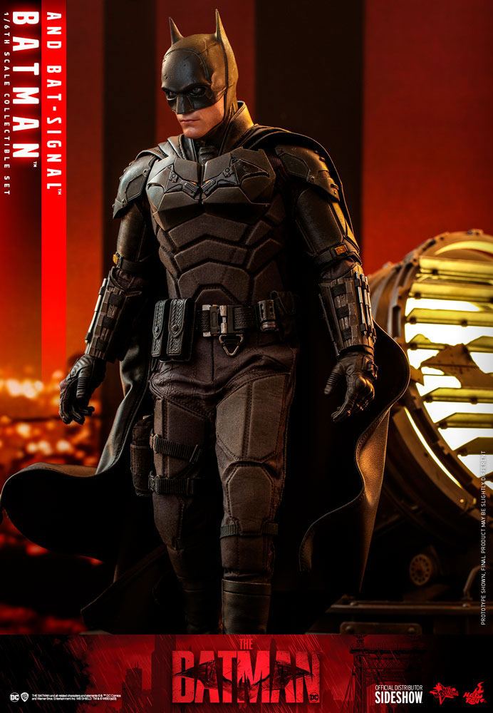 DC COMICS - Figurine Movie Masterpiece 1/6 The Batman avec Bat-Signal 31 cm