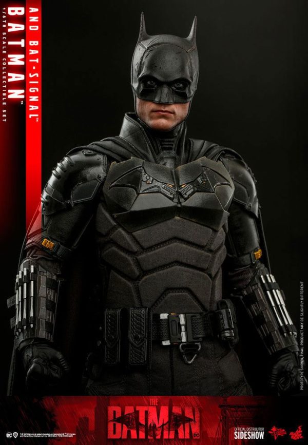 DC COMICS - Figurine Movie Masterpiece 1/6 The Batman avec Bat-Signal 31 cm – Image 9
