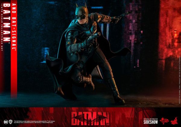 DC COMICS - Figurine Movie Masterpiece 1/6 The Batman avec Bat-Signal 31 cm – Image 11