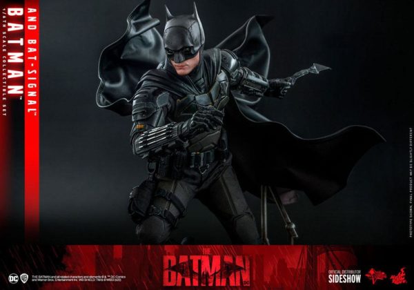 DC COMICS - Figurine Movie Masterpiece 1/6 The Batman avec Bat-Signal 31 cm – Image 12