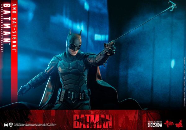 DC COMICS - Figurine Movie Masterpiece 1/6 The Batman avec Bat-Signal 31 cm – Image 13