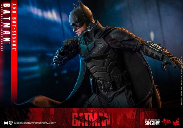 DC COMICS - Figurine Movie Masterpiece 1/6 The Batman avec Bat-Signal 31 cm – Image 14