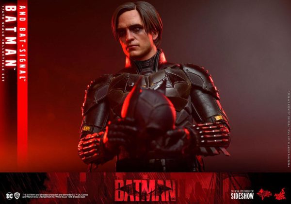 DC COMICS - Figurine Movie Masterpiece 1/6 The Batman avec Bat-Signal 31 cm – Image 15