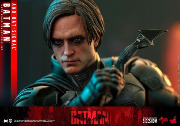 DC COMICS - Figurine Movie Masterpiece 1/6 The Batman avec Bat-Signal 31 cm – Image 16