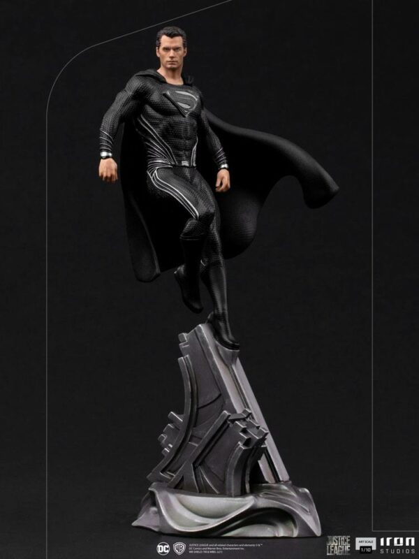 DC COMICS - Statuette Art Scale 1/10 Superman Black Suit Zack Snyder's Justice League 30 cm – Image 2
