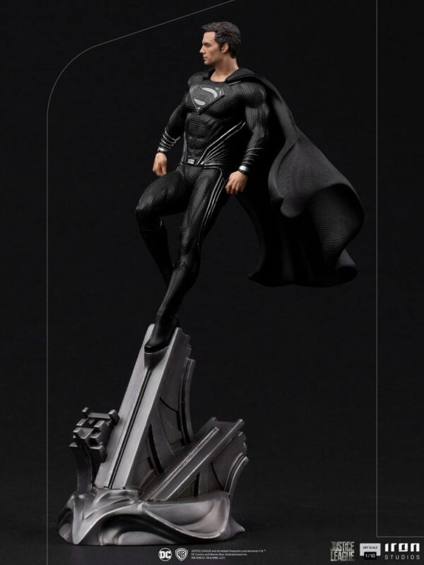 DC COMICS - Statuette Art Scale 1/10 Superman Black Suit Zack Snyder's Justice League 30 cm – Image 5