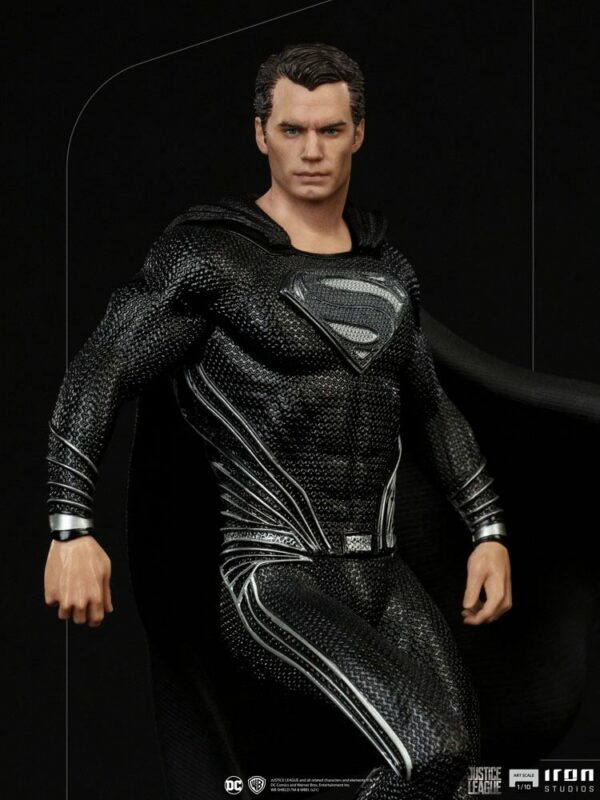 DC COMICS - Statuette Art Scale 1/10 Superman Black Suit Zack Snyder's Justice League 30 cm – Image 6