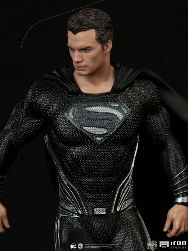 DC COMICS - Statuette Art Scale 1/10 Superman Black Suit Zack Snyder's Justice League 30 cm – Image 7