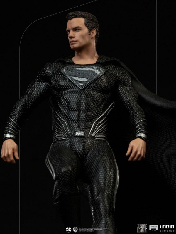 DC COMICS - Statuette Art Scale 1/10 Superman Black Suit Zack Snyder's Justice League 30 cm – Image 8