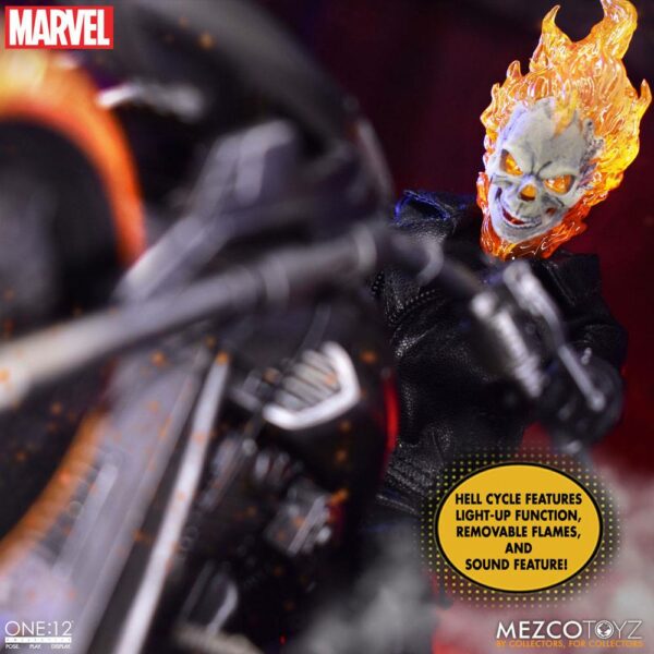 MARVEL - Figurine 1/12 Ghost Rider & Hell Cycle 23 cm – Image 2