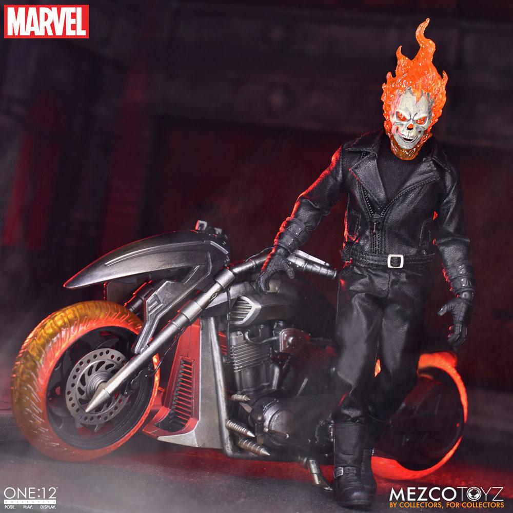 MARVEL - Figurine 1/12 Ghost Rider & Hell Cycle 23 cm