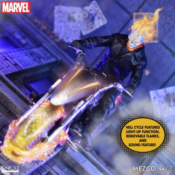 MARVEL - Figurine 1/12 Ghost Rider & Hell Cycle 23 cm – Image 5