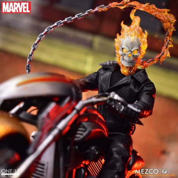 MARVEL - Figurine 1/12 Ghost Rider & Hell Cycle 23 cm – Image 7