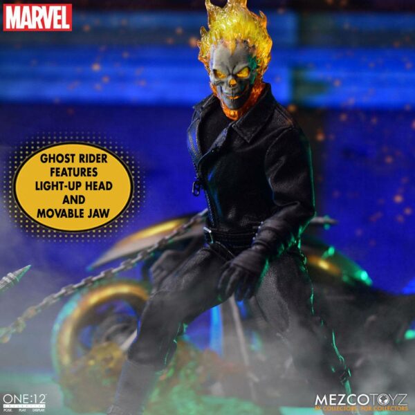 MARVEL - Figurine 1/12 Ghost Rider & Hell Cycle 23 cm – Image 11