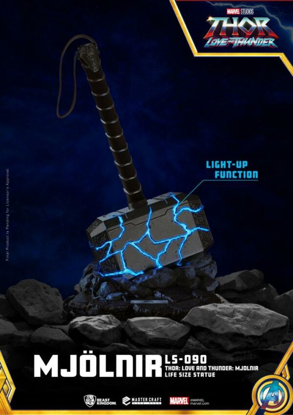 MARVEL - Thor Love and Thunder : Réplique Mjölnir Mighty Thor 53 cm – Image 2