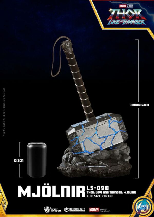 MARVEL - Thor Love and Thunder : Réplique Mjölnir Mighty Thor 53 cm – Image 5