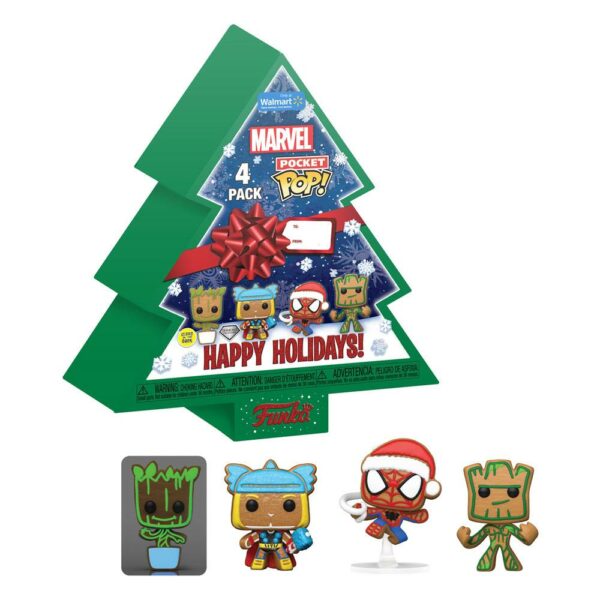 Marvel Holiday 2022 Tree Holiday Box Pack 4 figurines Pocket POP! 4 cm – Image 3