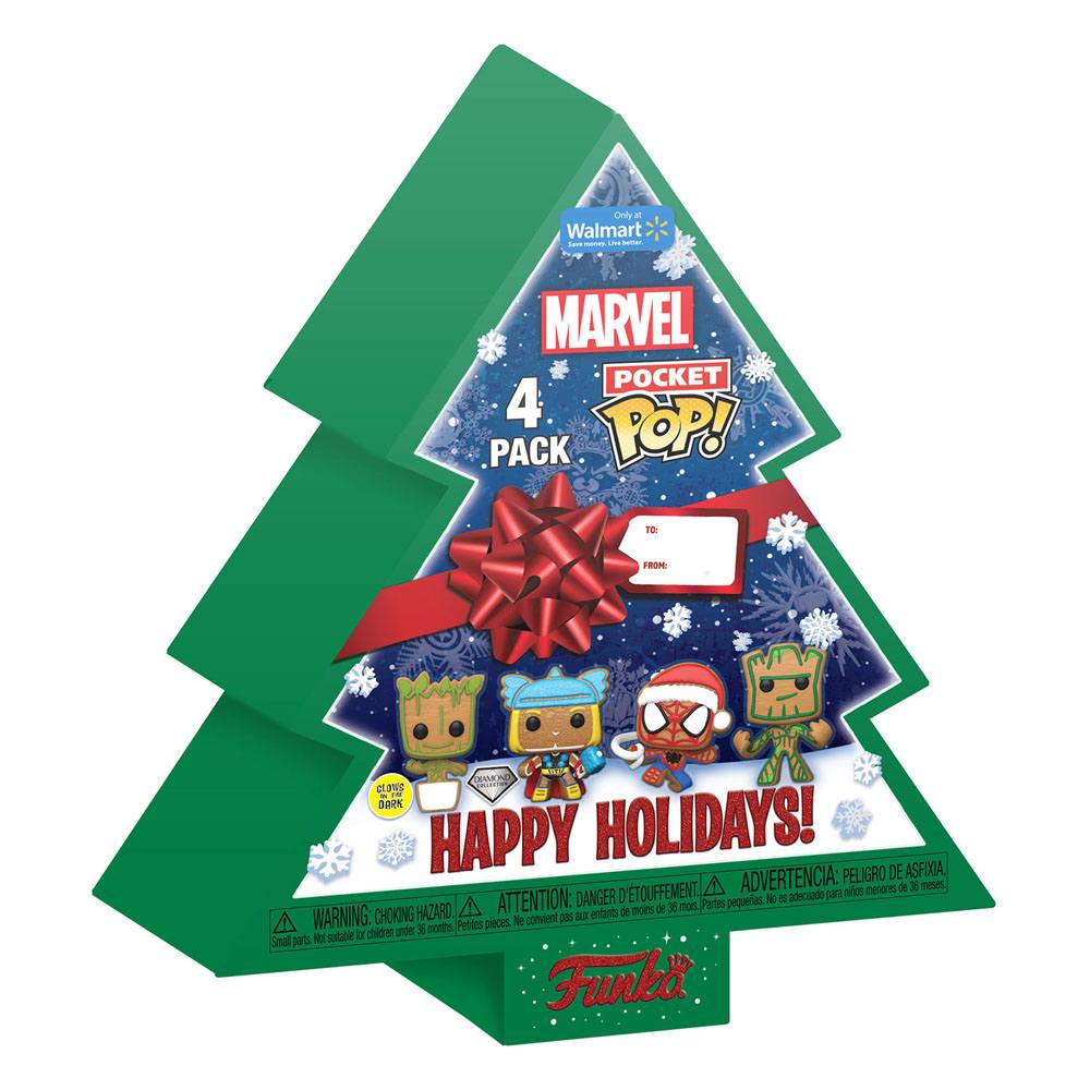 Marvel Holiday 2022 Tree Holiday Box Pack 4 figurines Pocket POP! 4 cm