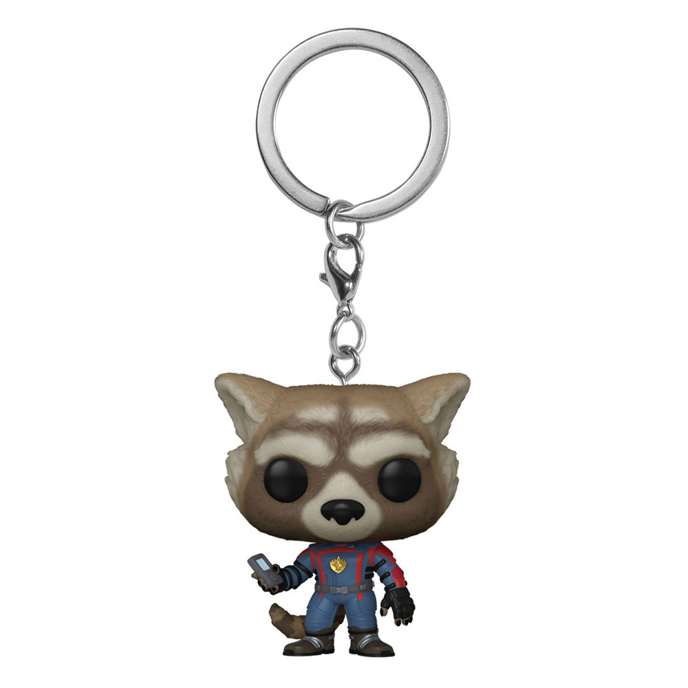 MARVEL – Porte-clés Rocket Raccoon (Les Gardiens de la Galaxie Vol. 3) Pocket POP!