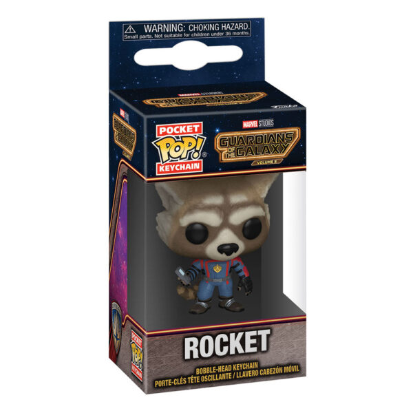 MARVEL – Porte-clés Rocket Raccoon (Les Gardiens de la Galaxie Vol. 3) Pocket POP! – Image 2