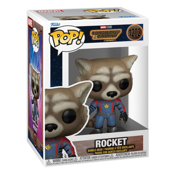 Rocket Raccoon (Les Gardiens de la Galaxie Vol. 3) – Figurine Marvel Funko POP! n°1202 – Image 2