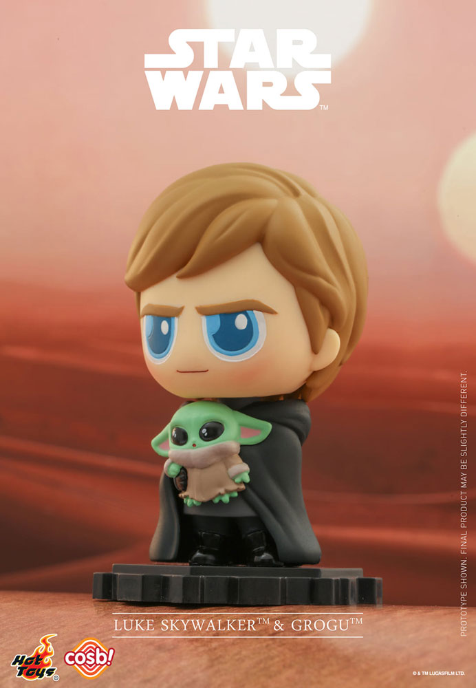 STAR WARS - Figurine Cosbi Luke Skywalker & Grogu 8 cm
