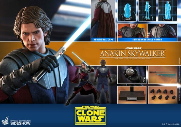 STAR WARS - Figurine 1/6 Anakin Skywalker The Clone Wars 31 cm – Image 11