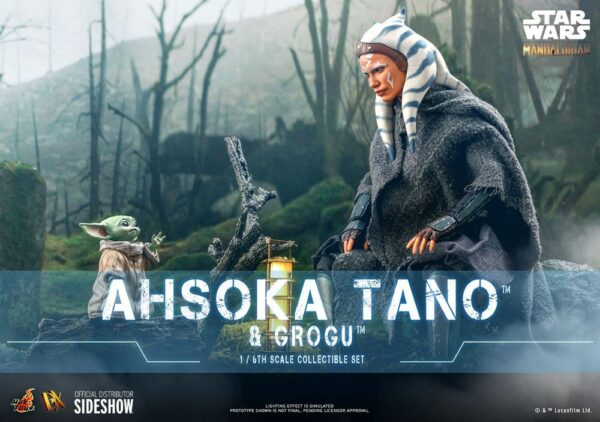 STAR WARS - Pack 2 Figurines 1/6 Ahsoka Tano & Grogu (The Mandalorian) 29 cm – Image 2