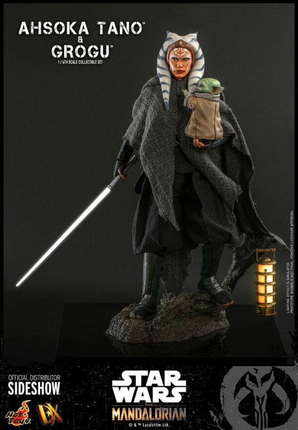STAR WARS - Pack 2 Figurines 1/6 Ahsoka Tano & Grogu (The Mandalorian) 29 cm – Image 4