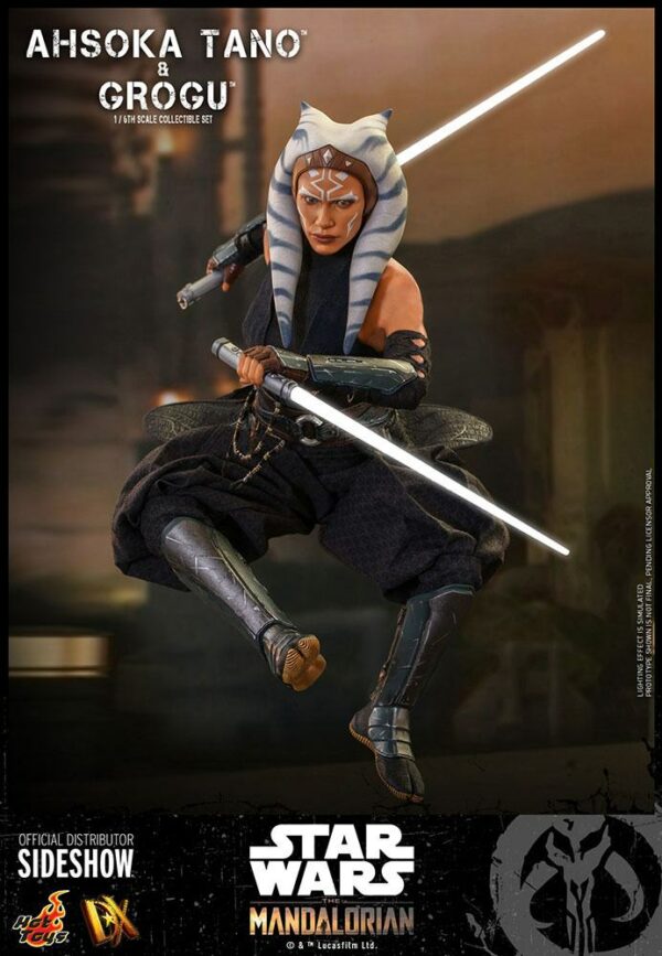 STAR WARS - Pack 2 Figurines 1/6 Ahsoka Tano & Grogu (The Mandalorian) 29 cm – Image 9