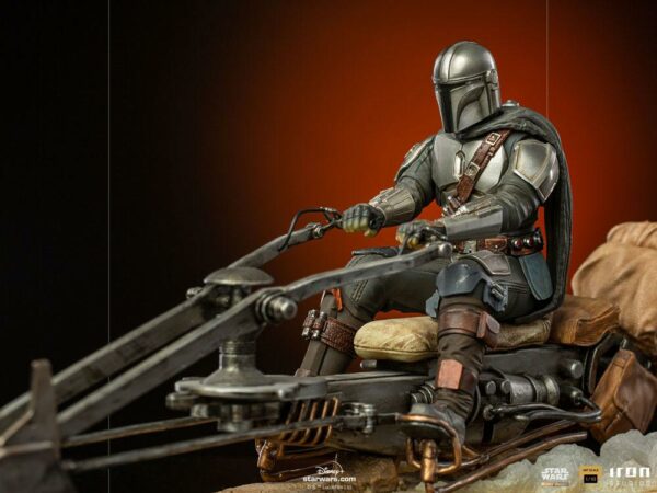 STAR WARS - Statuette 1/10 Deluxe Art Scale Mandalorian on Speederbike 18 cm – Image 5