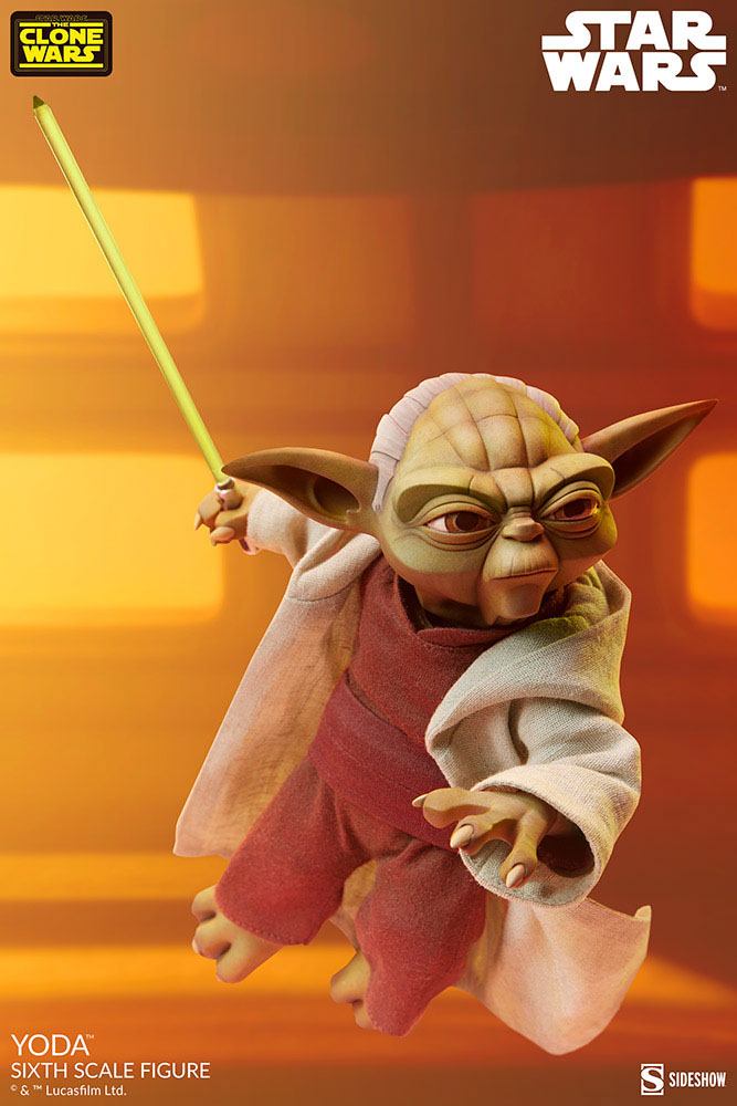 STAR WARS - Figurine 1/6 The Clone Wars Yoda 14 cm