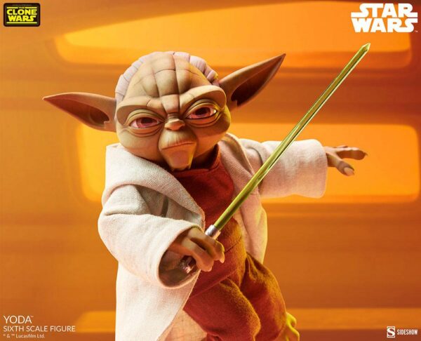 STAR WARS - Figurine 1/6 The Clone Wars Yoda 14 cm – Image 3